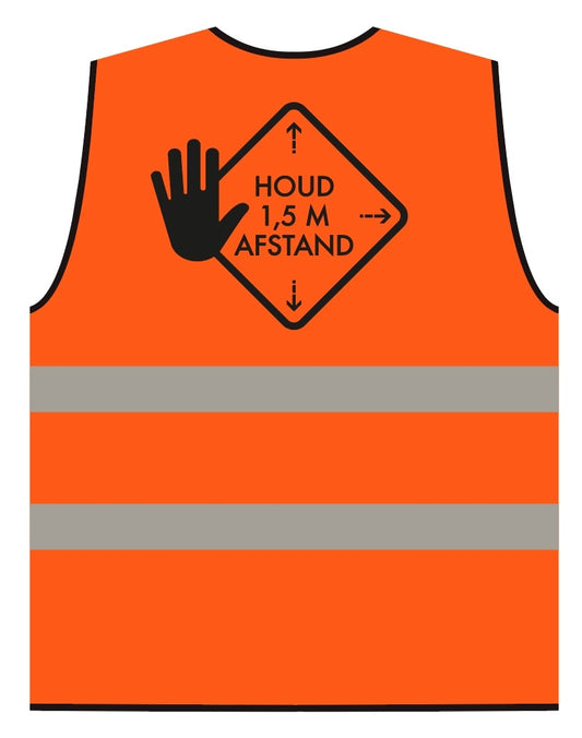 Veiligheidsvest In2Value XL Oranje met Afstandshouding