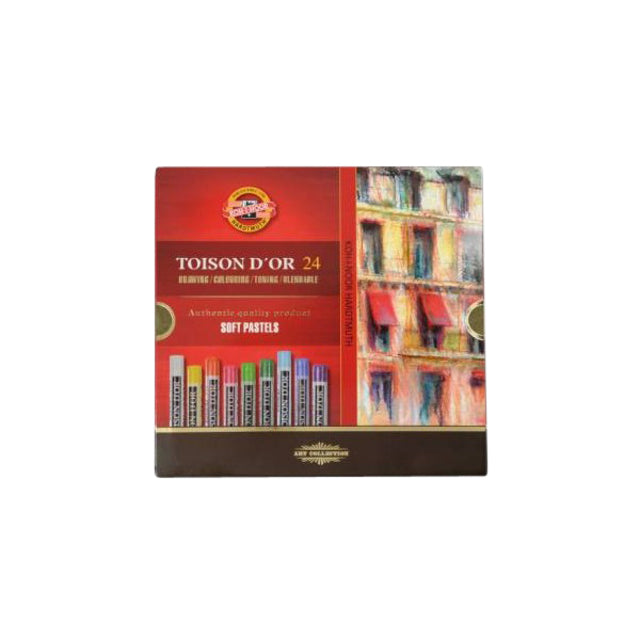 Koh-I-Noor Toison Pastelkrijt Rond, Assorti, 24 Kleuren