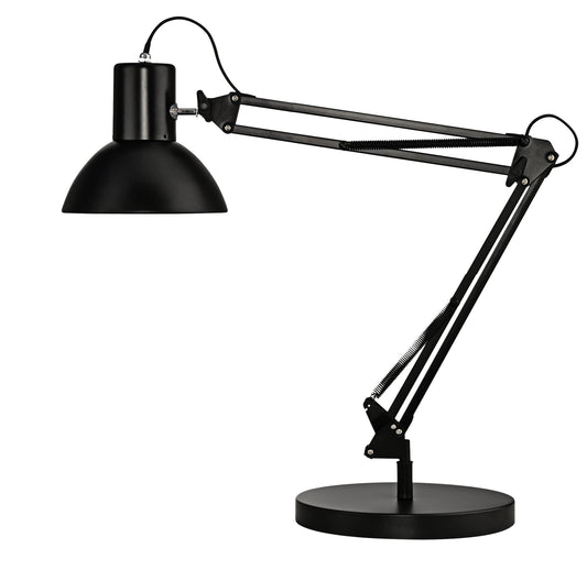Bureaulamp Unilux Success 66 LED zwart met stabiliteit en springveren