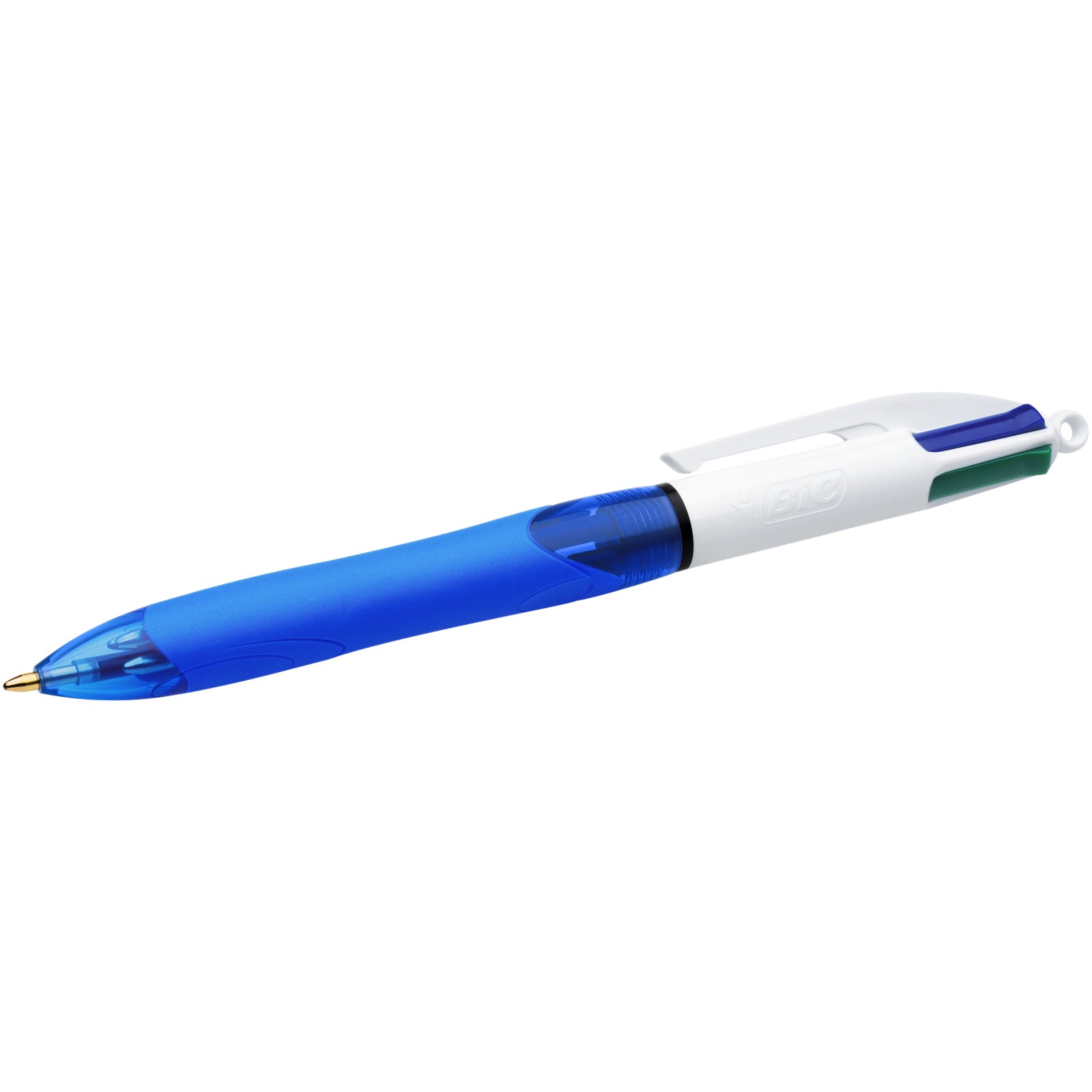 BIC 4-Kleuren Grip Balpen M, Blauw, Soft Rubber Grip - 2