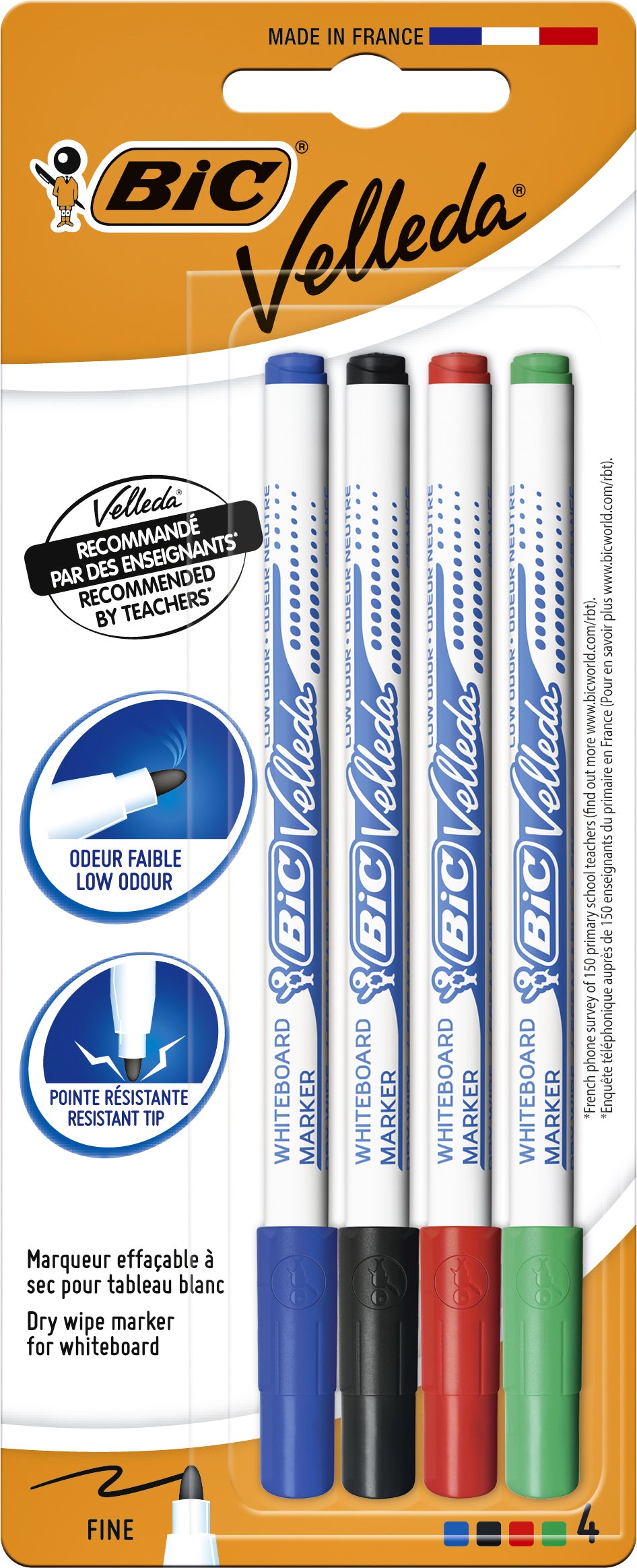 Bic 1721 Whiteboard Marker Rond 1,6mm Assorti