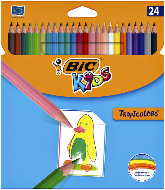 Bic Kids Tropicolors Kleurpotloden, 24 stuks