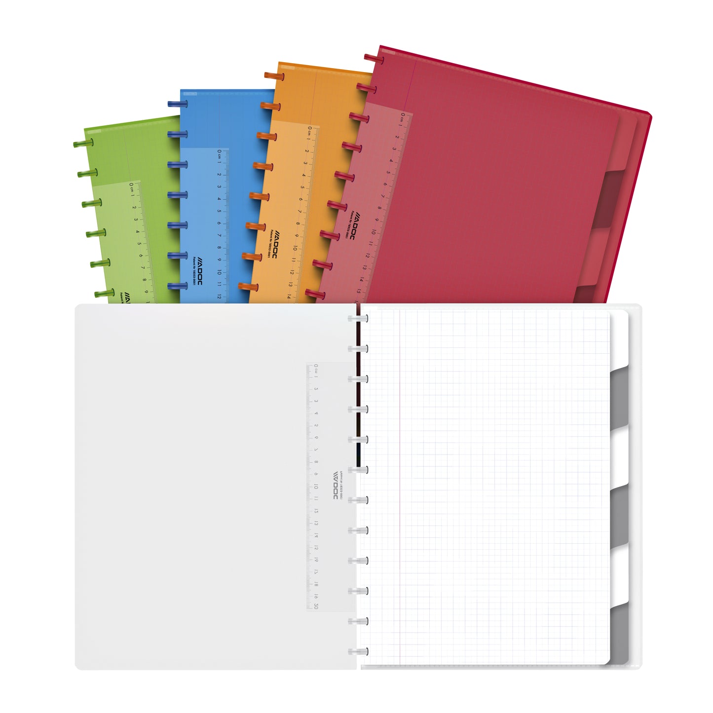 Adoc Ruitschrift A4 5x5mm 6 Tabbladen 144 Pag 90 g/m²