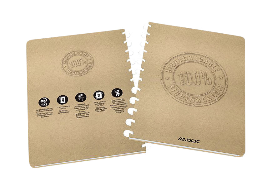 Adoc BIO A4 Ruitschrift 5x5mm 144 Pag 90 g/m² Kraft