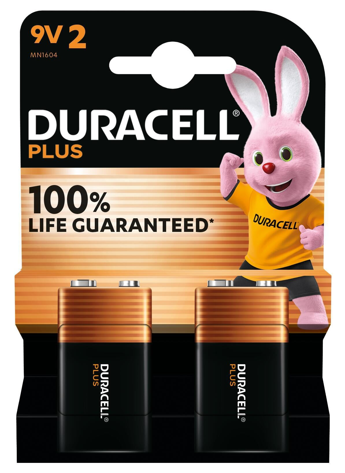 Duracell Plus 9V Blok Batterijen 2 Stuks