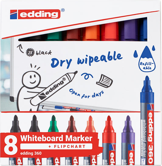 Edding 360 Whiteboard Viltstift Assorti 1,5-3mm