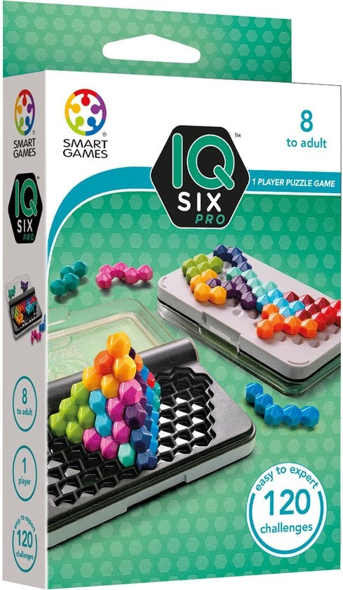 IQ Six Pro Puzzelspel met Zeshoekige Vormen en 120 Opdrachten