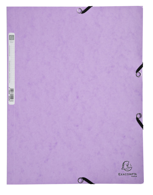 Elastomap Exacompta Aquarel A4 3-klep Lila, 400g/m² Glanskarton