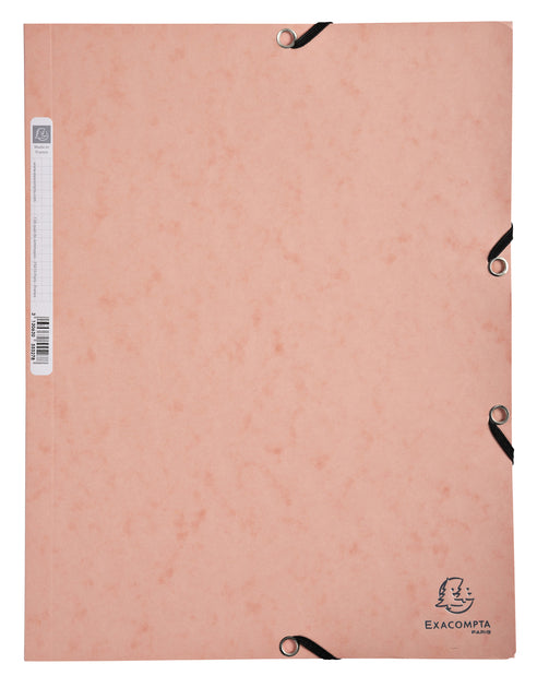 Elastomap Exacompta Aquarel A4 3-klep Roze, 400g/m² Glanskarton