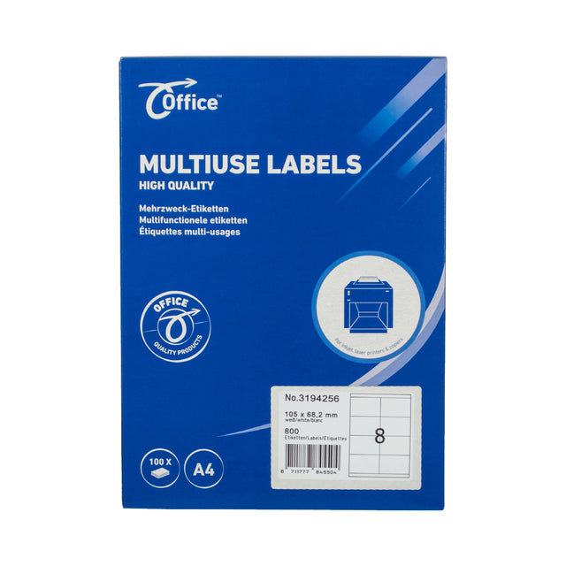Office etiketten 105x68,2mm, 8 per vel - 2