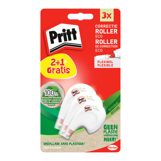 Correctieroller Pritt Eco Flex 4,2mm 2+1 Gratis