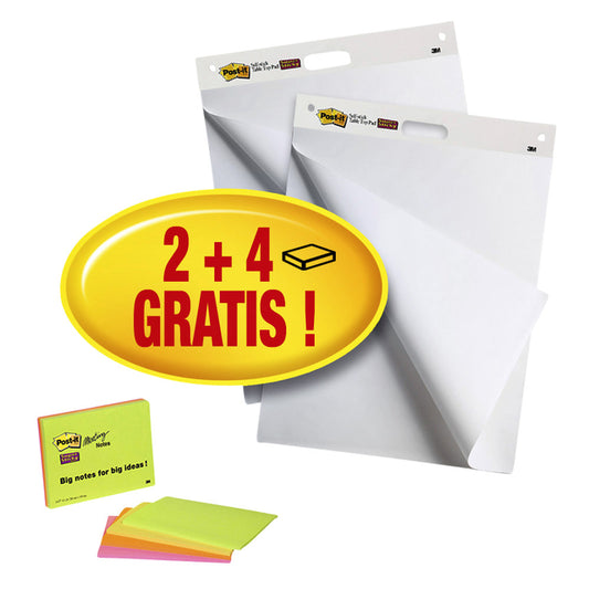 Post-it Meeting Chart 63,5x76,2cm + notes voor brainstorm en planning