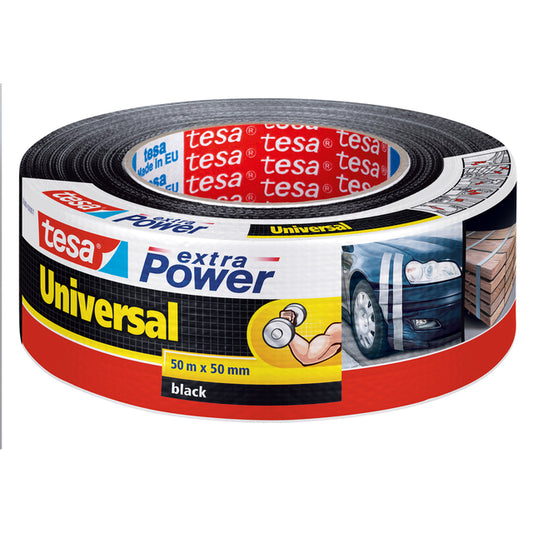 Tesa Extra Power Uni 50mx50mm Zwart - Universele Reparatietape