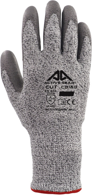 Snijbestendige handschoen Activegear, maat S, grijs, EN388 4X42C