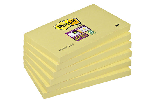 Post-it Super Sticky Notities 76x127mm Geel