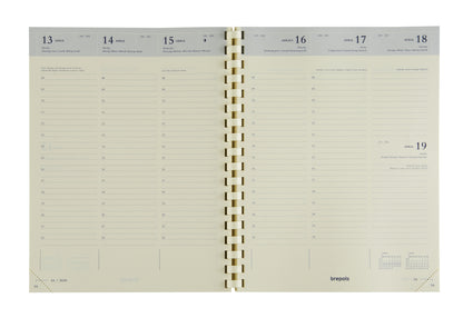 Agenda 2025 Brepols Timing Palermo 7d/2p spiraal, 16,8x22 cm - 2