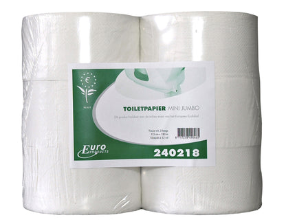 Toiletpapier Euro Products Q5 Mini Jumbo 2-laags 180m wit