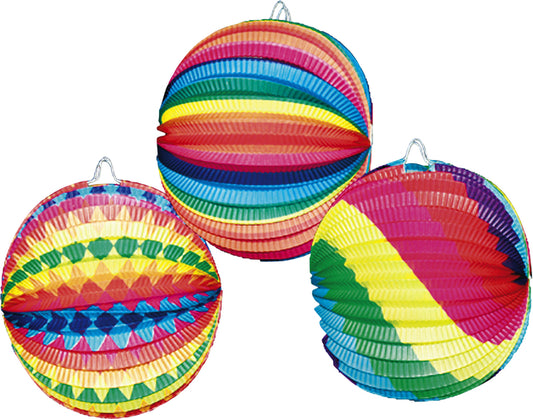 Papieren bolle lampion Haza, 23 cm, assorti
