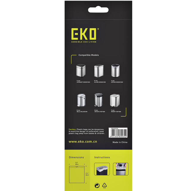 Afvalzak EKO MDPE type B 40x45cm 7-9L wit - 3