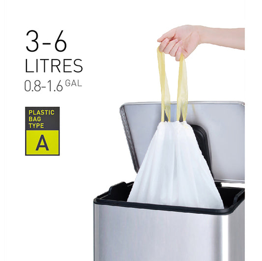 Afvalzak EKO MDPE type A 35x40cm 3-6L wit