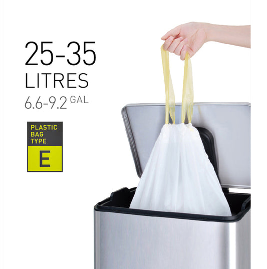 Afvalzak EKO MDPE type E 55x70cm 25-35L wit
