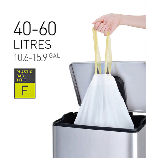 Afvalzak EKO MDPE type F 64x75cm 40-60L wit
