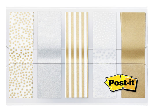 Post-it Index Metallic 12mmx43mm met dispenser