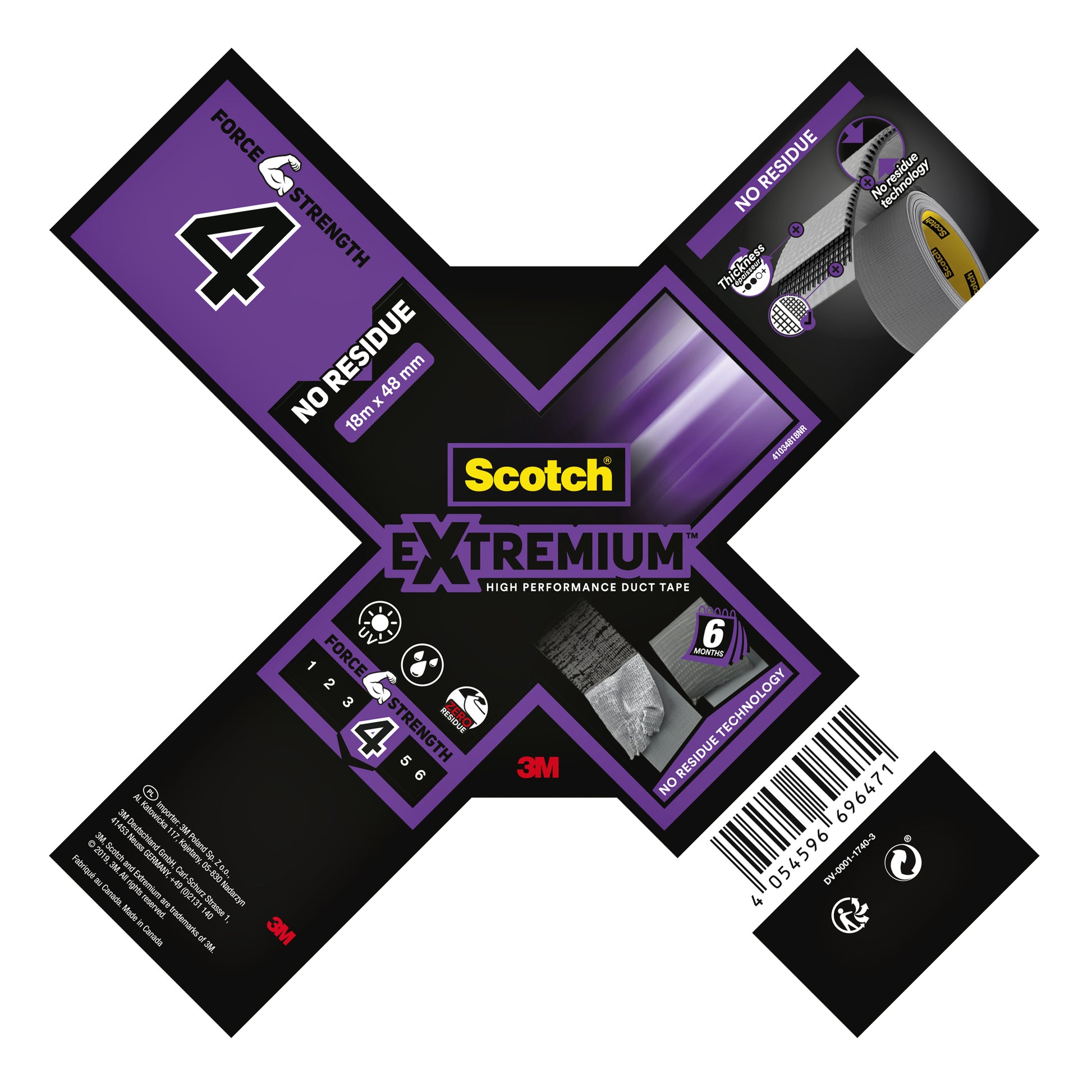 Scotch Extremium Duct Tape Grijs 18.2mx48mm - Krachtig en Spoorloos - 7