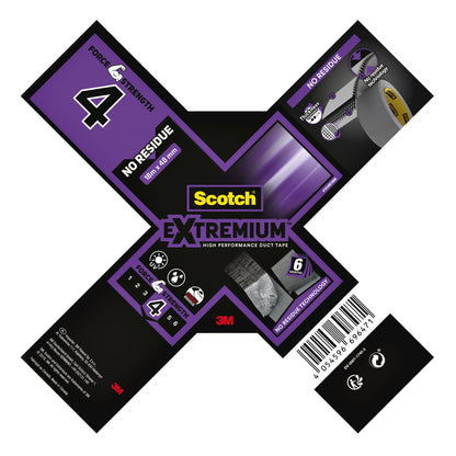 Scotch Extremium Duct Tape Grijs 18.2mx48mm - Krachtig en Spoorloos - 7