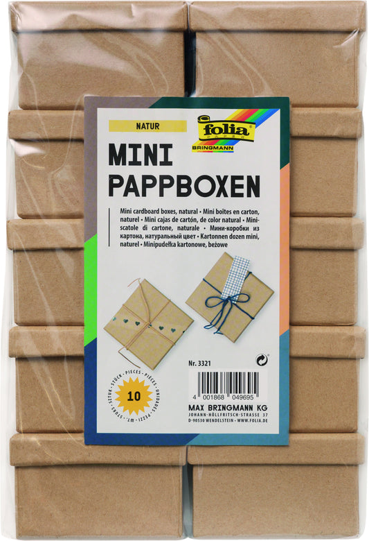 Folia Kartonnen Dozen Mini 7,5x7,5x4,5cm 10 Stuks