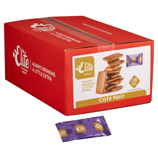 Elite Café Noir Koekjes 120 stuks – Koffiekoekjes met glazuur