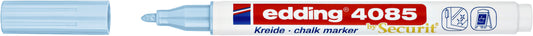 Krijtstift edding 4085 rond 1-2mm, pastel blauw, verwijderbaar