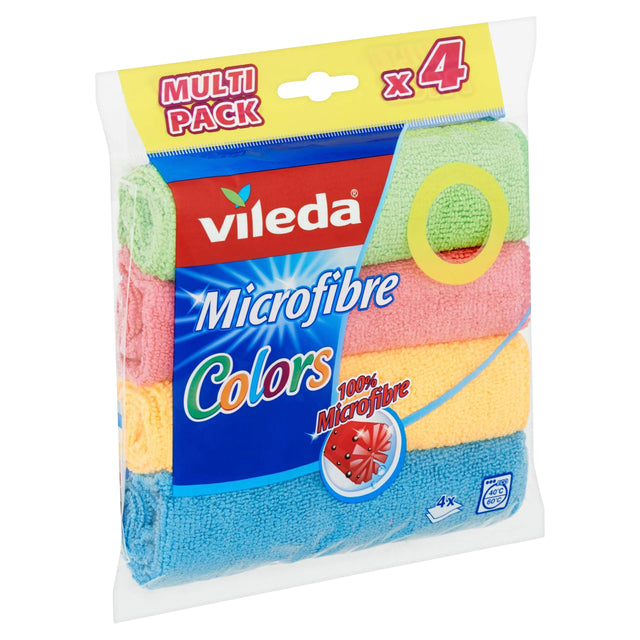 Microvezeldoek 4 kleuren, 30x30cm, herbruikbaar - 2