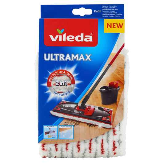 Vileda Ultra Max Power Microvezel Mop met Verwijderbare Hoes