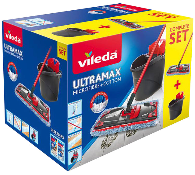 Vileda Ultra Max Mopset met microvezel en katoenen hoes - 2