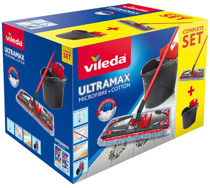 Vileda Ultra Max Mopset met microvezel en katoenen hoes - 2