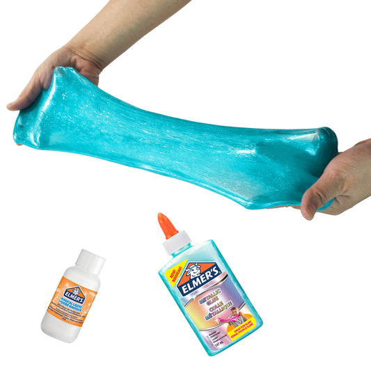 Elmer's Kinderlijm 147 ml metallic blauw, glanzende slijm en kunstwerken