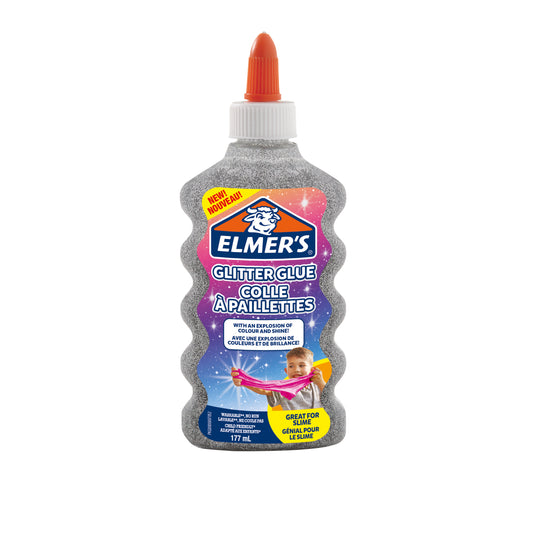 Kinderlijm Elmer's Glitter Glue zilver 177 ml