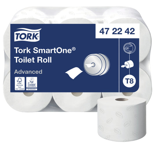 Toiletpapier Tork SmartOne® T8 Advanced 1-laags 1150 vel