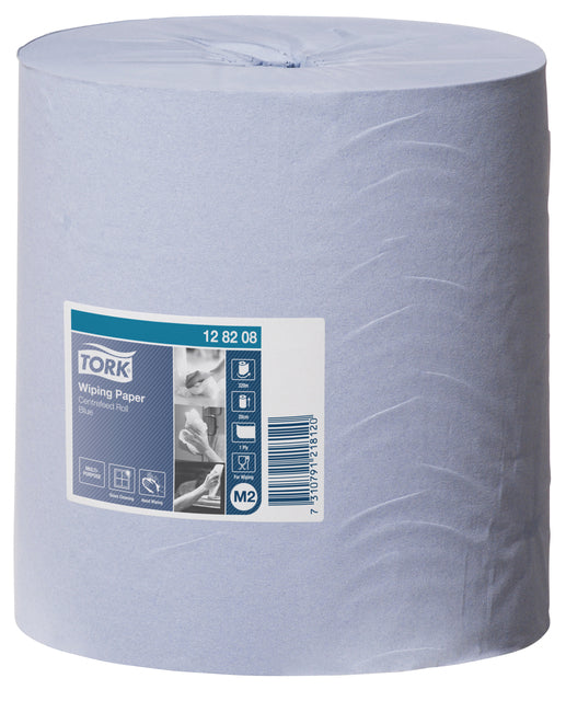 Poetspapier Tork M2 Centerfeed 6 rollen blauw 320 meter - 2