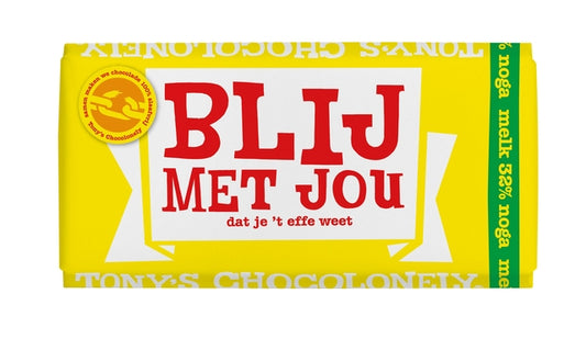 Tony's Chocolonely Melk Noga Blijdschap met Jou