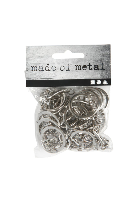 Creativ Company zilveren sleutelhangers, 23mm, set van 25 - 2