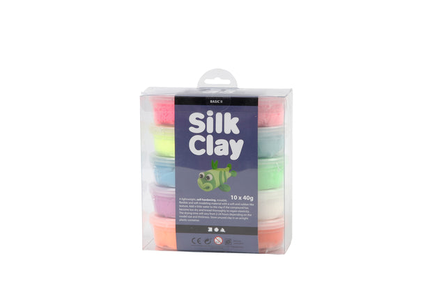 Silk Clay Basic 10x40 gram in 10 neonkleuren - 2