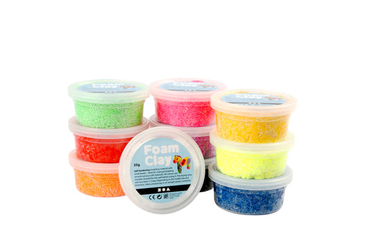 Foam Clay Boetseerklei, 10 x 35g in 10 kleuren