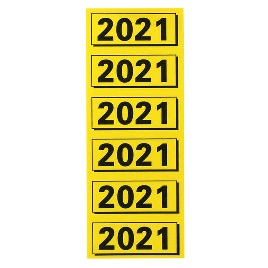 Elba 2021 Geel Rugetiket met Zwarte Opdruk