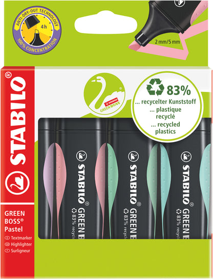 Stabilo Green Boss Pastel Set 4 Stuks