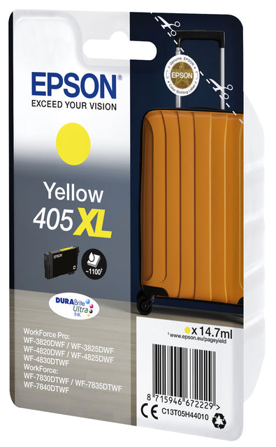 Epson 405XL T05H44 Geel Inktcartridge - Origineel, tot 1100 pagina's