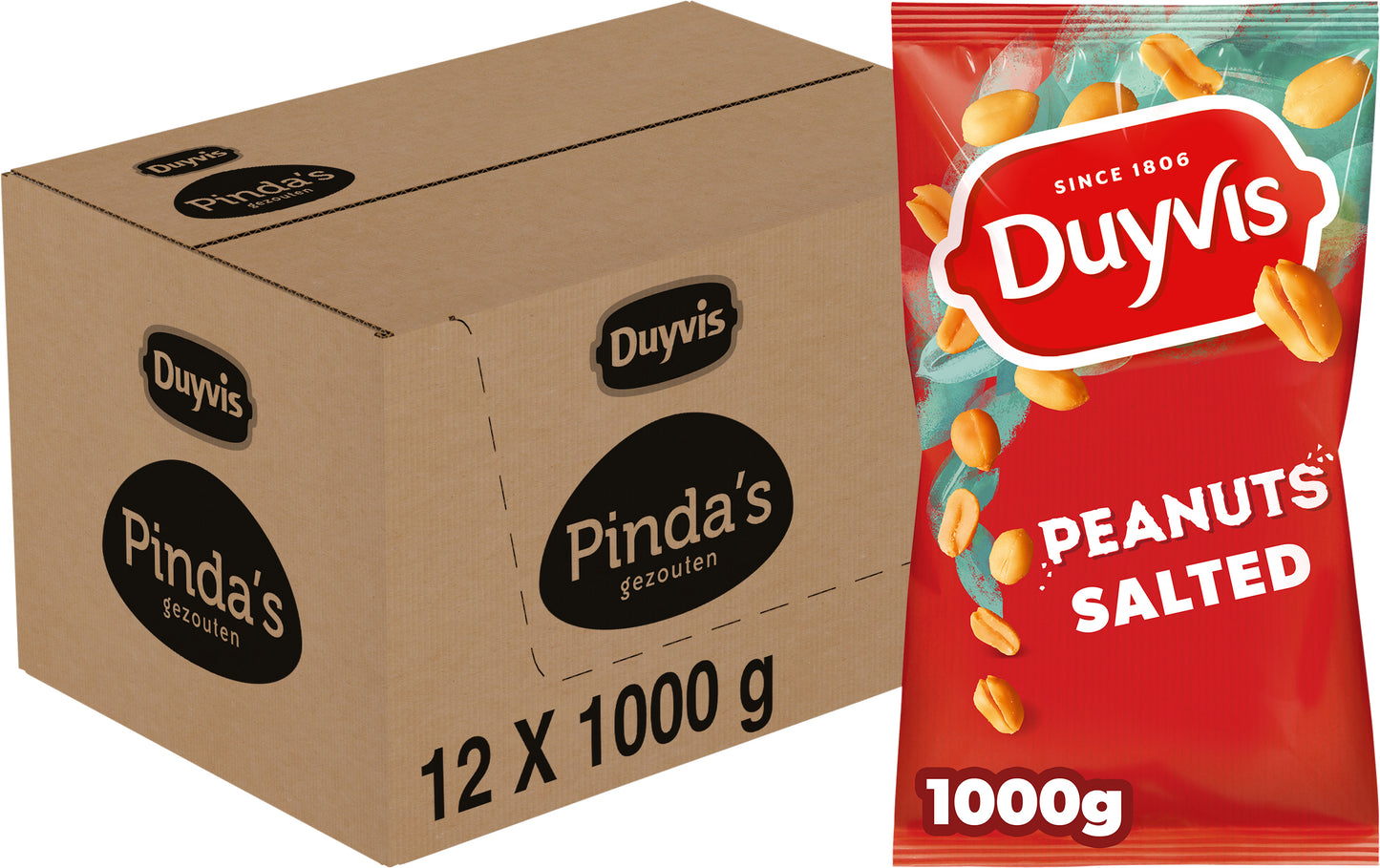 Duyvis gezouten pinda's zak 1000 gram