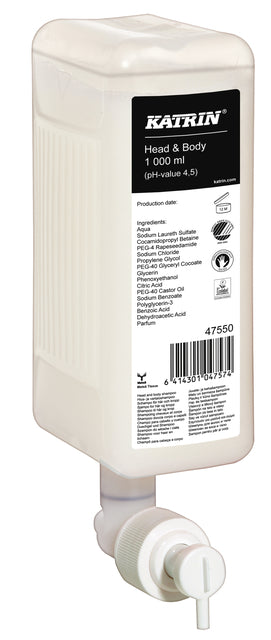 Facilitaire handzeep Katrin head & body 1000ml
