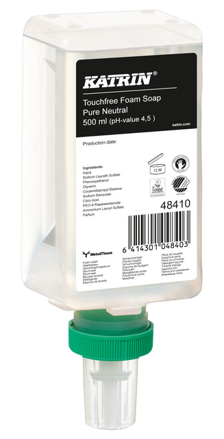 Katrin Foam Pure Neutral Handzeep 500ml - Milde en milieuvriendelijke reiniging